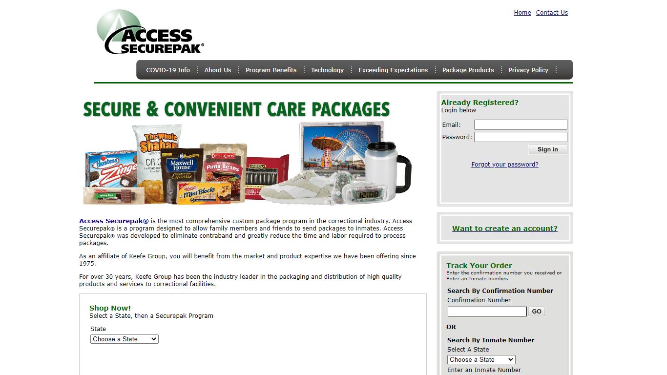 Access Securepak - LA County Package Program - Welcome - accesscatalog.com